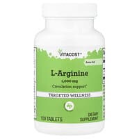 Vitacost（ビタコスト）, L-Arginine, 1,000 mg, 100 Tablets