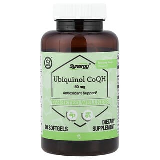 Vitacost, Synergy®, Ubiquinol CoQH Featuring Kaneka Ubiquinol®, 50 mg, 90 Softgels