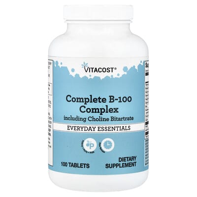 Vitacost, Complete B-100 Complex, 100 Tablets