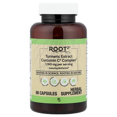 Vitacost, Root²®, Turmeric Extract Curcumin C3 Complex®, 60 Capsules