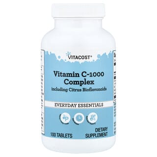 Vitacost‏, مركب فيتامين جـ-1000 بما في ذلك الفلافونويدات الحمضية ، 100 قرص