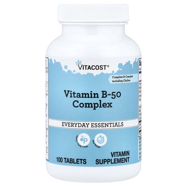 Vitacost, Vitamin B-50 Complex, 100 Tablets — product photo 1