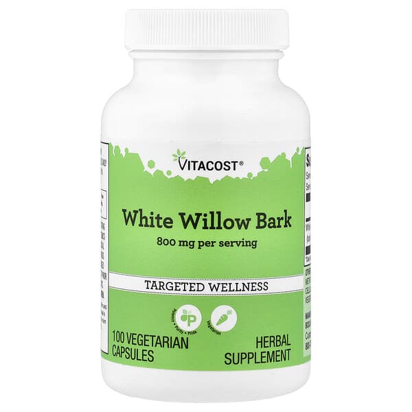Vitacost, White Willow Bark, 100 Vegetarian Capsules (400 mg per Capsule) — product photo 1