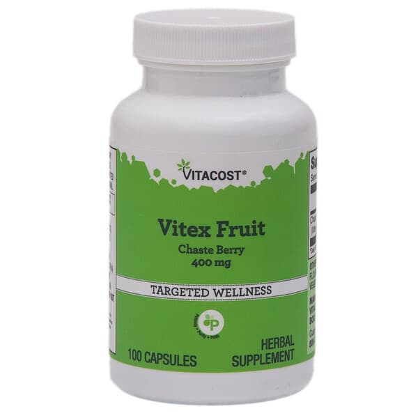 Vitacost, Vitex Fruit Chaste Berry, 400 mg, 100 Capsules — product photo 1