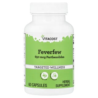 Vitacost, Feverfew, 60 Capsules (360 mg per Capsule)