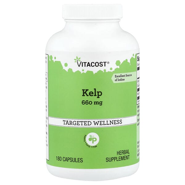 Vitacost, Kelp, 660 mg, 180 Capsules — product photo 1