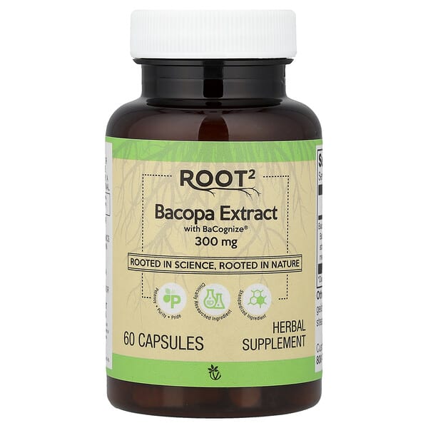 Vitacost, Root2, Bacopa Extract With BaCognize®, 300 mg, 60 Capsules — product photo 1