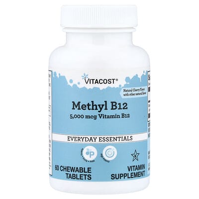 Vitacost, Methyl B-12, Natural Cherry, 5,000 mcg, 60 Chewable Tablets