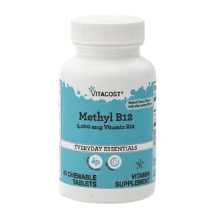Vitacost, Methyl B-12, Cerise naturelle, 5000 µg, 60 comprimés à croquer