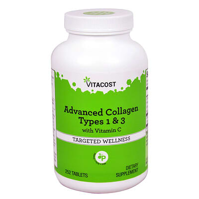 Vitacost, Advanced Collagen Types 1 & 3 with Vitamin C, 252 Tablets