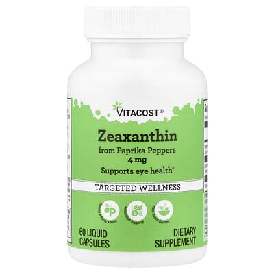 Vitacost, Zeaxanthin, 60 Liquid Capsules