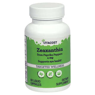 Vitacost, Zeaxanthin, 4 mg, 60 Liquid Capsules