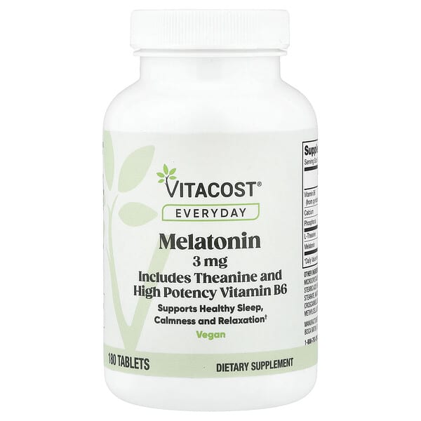 Vitacost, Everyday, Melatonin, 180 Tablets — product photo 1