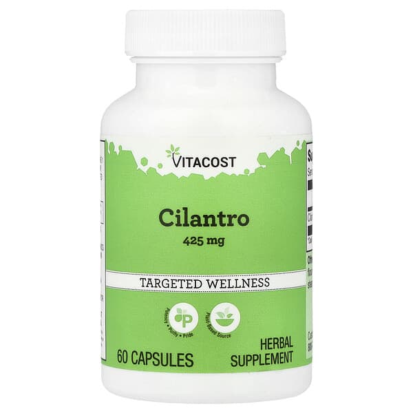 Vitacost, Cilantro, 425 mg, 60 Capsules — product photo 1