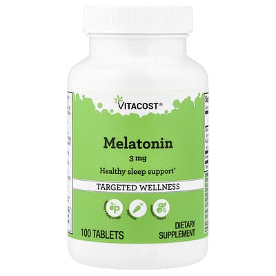 Vitacost, Melatonin, 3 mg, 100 Tablets