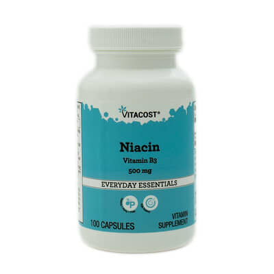 Vitacost, Niacin, 500 mg, 100 Capsules