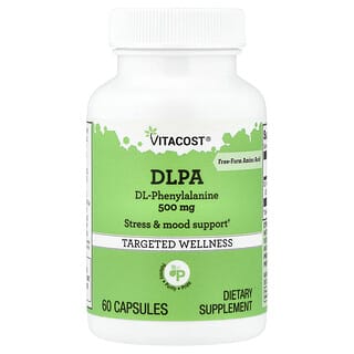Vitacost, DLPA, 500 mg, 60 cápsulas