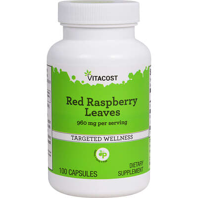 Vitacost, Red Raspberry Leaves, 100 Capsules