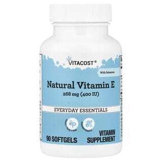 Vitacost, Natural Vitamin E with Selenium, 90 Softgels