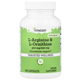 Vitacost, L-Arginine & L-Ornithine, 100 Capsules