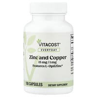 Vitacost, Everyday，鋅與銅，100 粒膠囊
