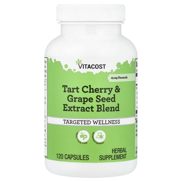 Vitacost, Tart Cherry & Grape Seed Extract Blend, 120 Capsules — product photo 1