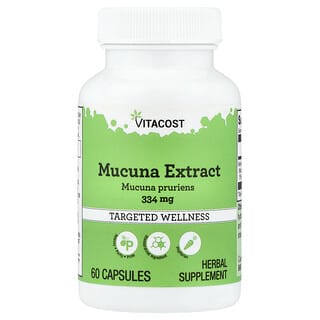 Vitacost, Mucuna Extract, 334 mg, 60 Capsules