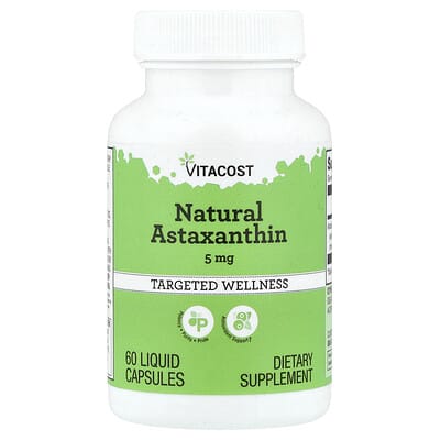 Vitacost, Natural Astaxanthin, 5 mg, 60 Liquid Capsules