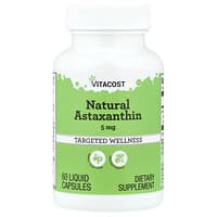 Vitacost（ビタコスト）, Natural Astaxanthin, 5 mg, 60 Liquid Capsules
