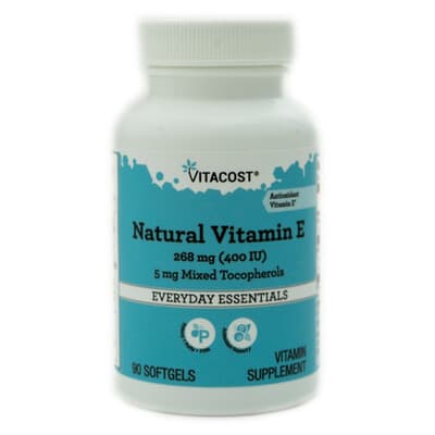 Vitacost, Natural Vitamin E, 268 mcg (400 IU), 90 Softgels