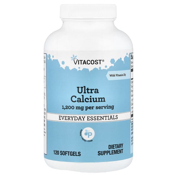 Vitacost, Everyday Essentials, Ultra Calcium With Vitamin D3, 120 Softgels — product photo 1