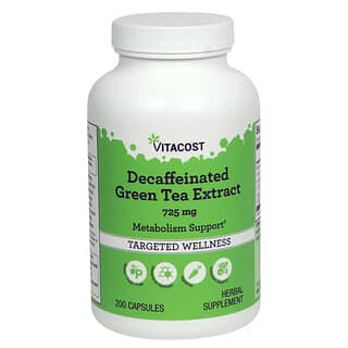 Vitacost, Decaffeinated Green Tea Extract, 725 mg, 200 Capsules