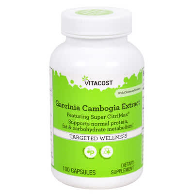 Vitacost, Garcinia Cambogia Extract Including Chromium Picolinate Featuring Super CitriMax®, 100 Capsules