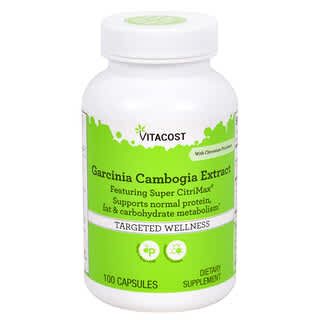 Vitacost, Extrait de tamarinier de Malabar, y compris le picolinate de chrome avec Super CitriMax®, 100 capsules