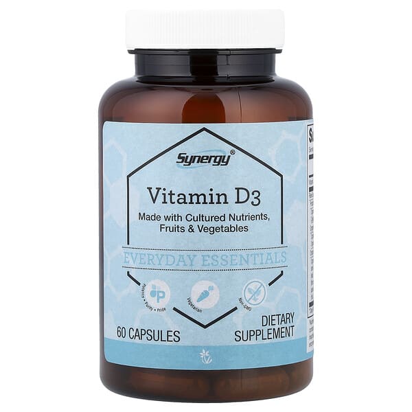 Vitacost, Synergy®, Vitamin D3, 60 Capsules — product photo 1