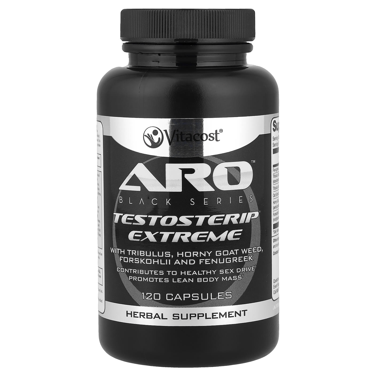 aro-vitacost black series l-carnitine ARO™ Black Series, TestosteRip® Extreme, 120 Capsules