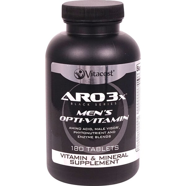 Vitacost, ARO3x™ Black Series, Men's Opti-Vitamin, 180 Tablets — product photo 1