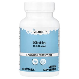 Vitacost, Biotin, 10,000 mcg, 50 Softgels