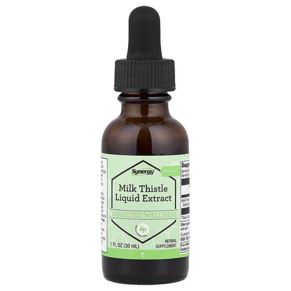 Vitacost, Synergy®, Milk Thistle Liquid Extract, Alcohol Free, 1 fl oz (30 ml) — product photo 1