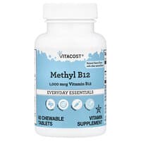 Vitacost, Metil B12, ciliegia naturale, 1.000 mcg, 60 compresse masticabili
