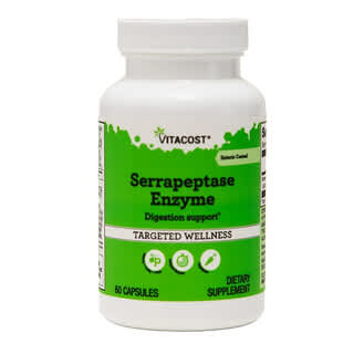 Vitacost, Serrapeptase (enzyme), 60 capsules