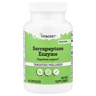 Vitacost, Serrapeptase Enzyme, 60 Capsules (27.27 mg per Capsule)