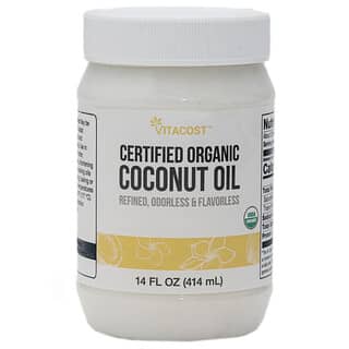 Vitacost, Certified Organic Coconut Oil Refined Odorless & Flavorless, 14 fl oz