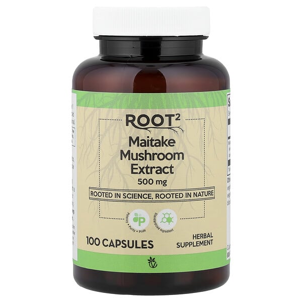 Vitacost, Root2, Maitake Mushroom Extract, 500 mg, 100 Capsules — product photo 1