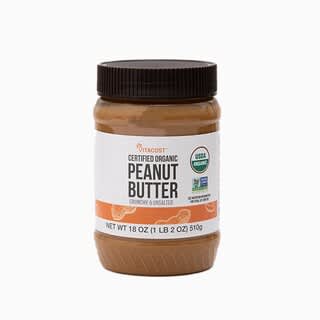 Vitacost, Certified Organic Peanut Butter, Crunchy & Unsalted, 18 oz (510 g)