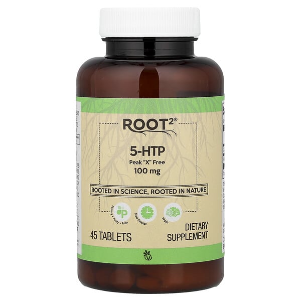 Vitacost, Root2®, 5-HTP, 100 mg, 45 Tablets — product photo 1