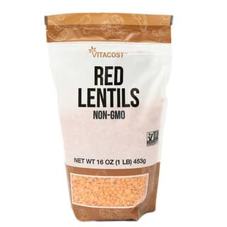 Vitacost, Non-GMO Red Lentils, 16 oz
