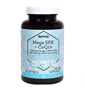 Vitacost, Mega EFA® + CoQ10 - 1200 mg Omega-3 EPA & DHA - 100 mg CoQ10, 60 Softgels