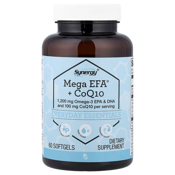 Vitacost, Synergy®, Mega EFA® + CoQ10, 60 Softgels — product photo 1
