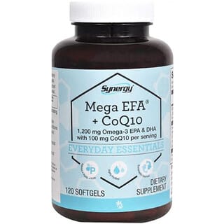 Vitacost, Mega EFA® CoQ10 - 1200 mg Omega-3 EPA & DHA - 100 mg CoQ10, 120 Softgels